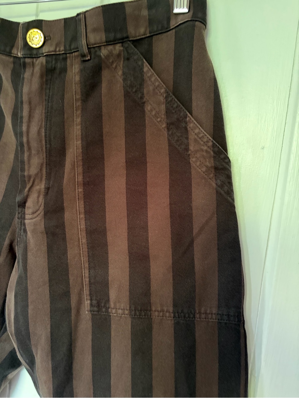 Big Bud Press Black and Brown Striped Straight-Leg Pants - Picture 11 of 13